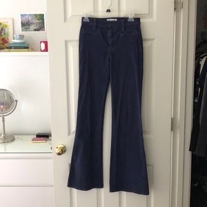 Madewell Flea Market Flare Blue Corduroy Pants